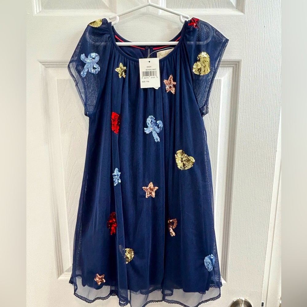 Mini Boden Formal blue dress for girls brand new